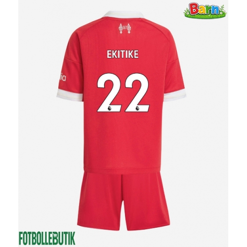 Liverpool Hugo Ekitike #22 Hemmaställ Barn 2025-26 Kortärmad (+ Korta byxor)